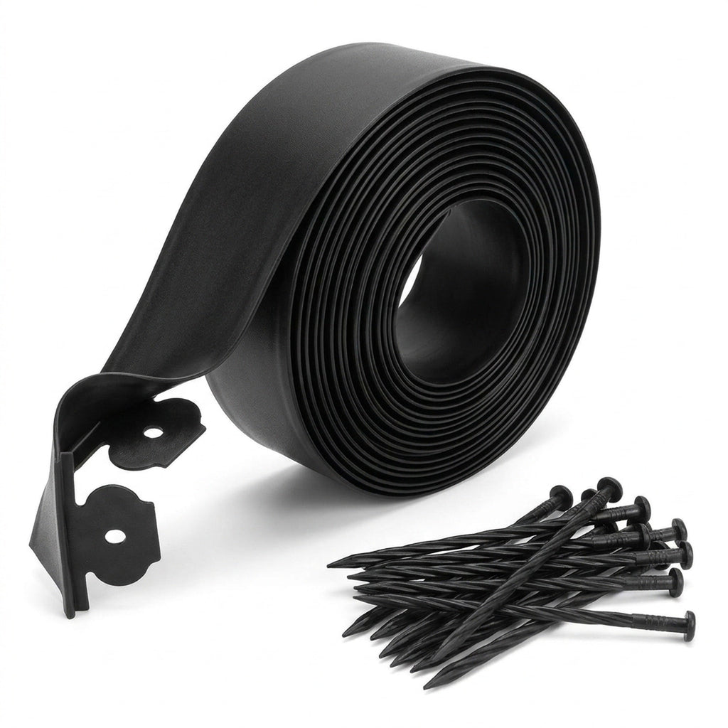Lawn Edging Boarder Plastic – Easy-to-Install Landscape Edging Solution that Adds Long-Lasting Beauty to Lawns & Flowerbeds