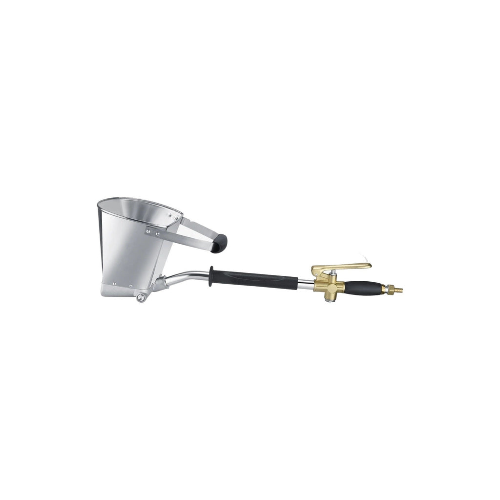 Stucco Sprayer Hopper Gun – Air-Powered Mortar & Plaster Spray Gun for Walls and Ceilings, 4 Nozzles, Stainless Steel Hopper