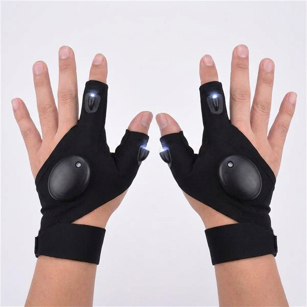 Outdoor LED Flashlight Glove, Camping Fishing Accessories, Gifts for Men Dad Husband Him