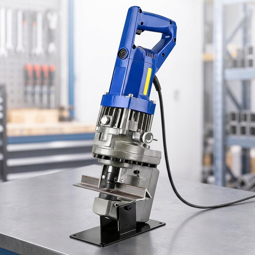 Hydraulic Angle Steel Punching Machine – Heavy-Duty Channel Steel Hole Puncher with Storage Box for Metal Fabrication, Workshop and Industrial Use