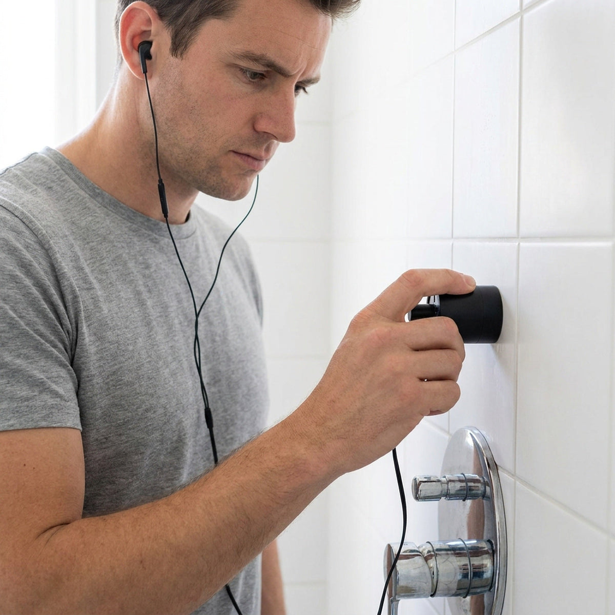 Water Leak Sound Detector – Multi-Functional Pipe Leak Detection Tool for Construction and Plumbing Inspection