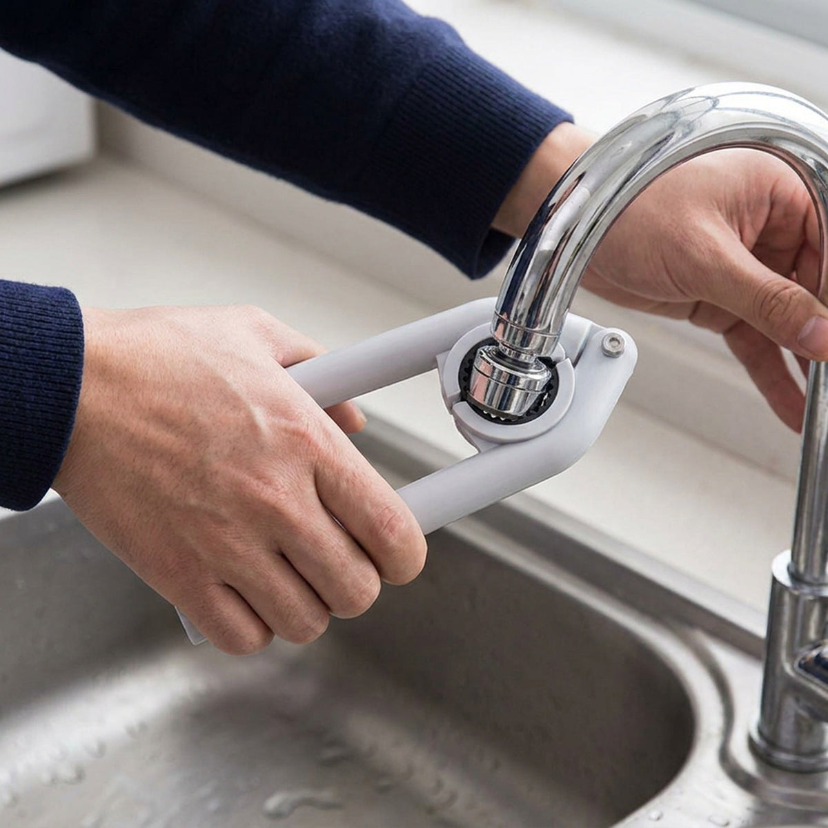 Faucet Wrench - Nonslip Faucet Aerator Removal Tool for Kitchen Sink and Bathroom