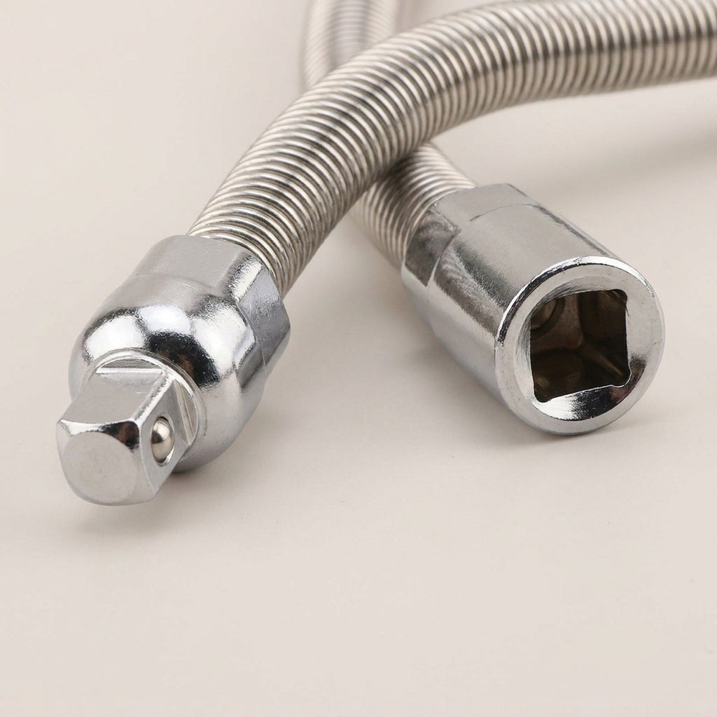 Bendable Socket Wrench Extension – Flexible Socket Extension Bar, Spring Flex Shaft for Tight Spaces