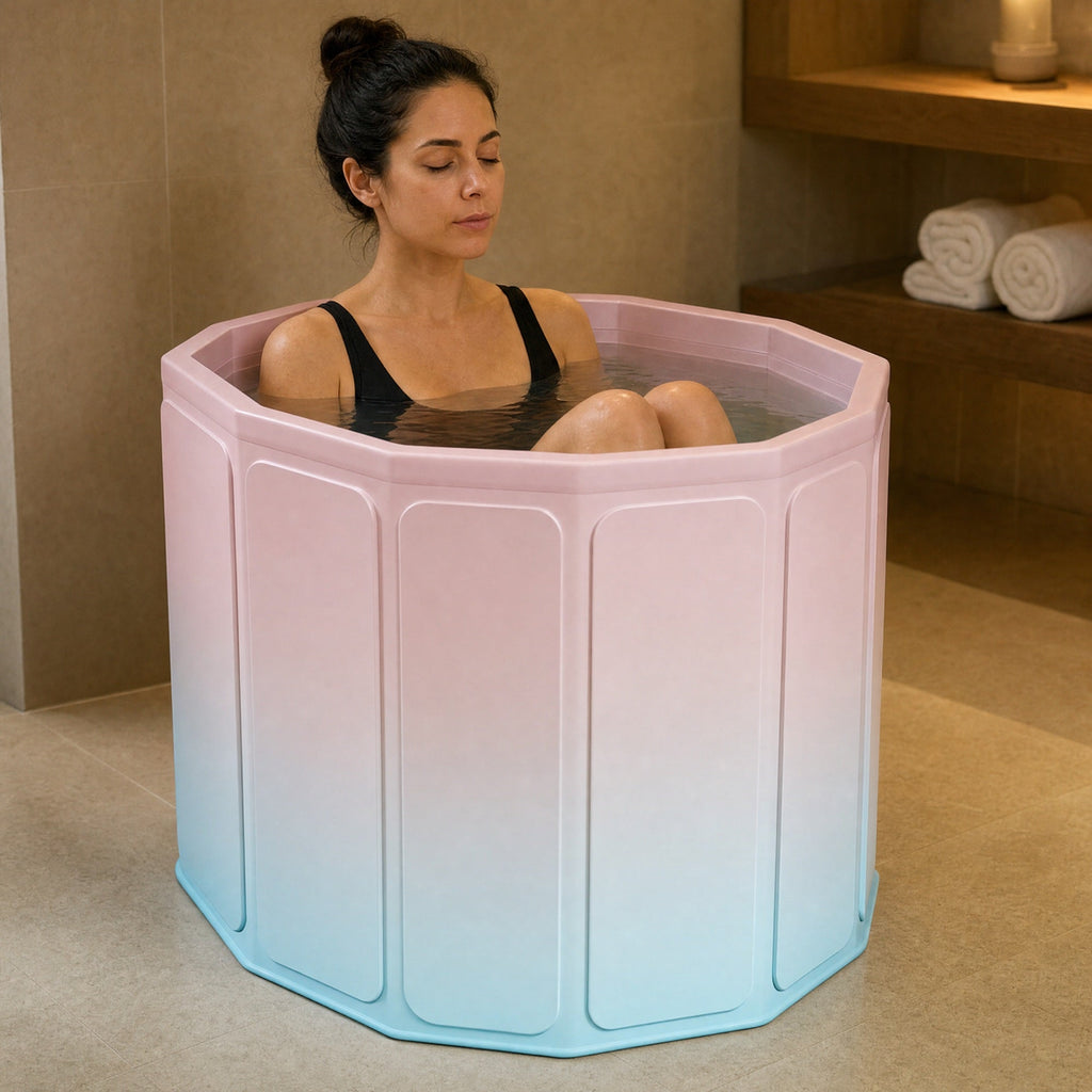 Portable Foldable Bathtub for Adults – Collapsible Soaking Tub for Small Bathrooms, No Power Needed