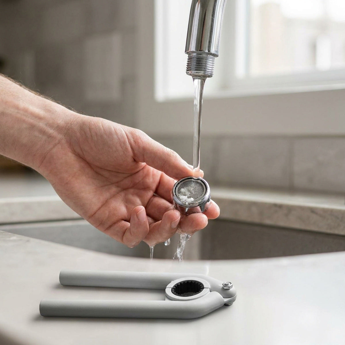 Faucet Wrench - Nonslip Faucet Aerator Removal Tool for Kitchen Sink and Bathroom