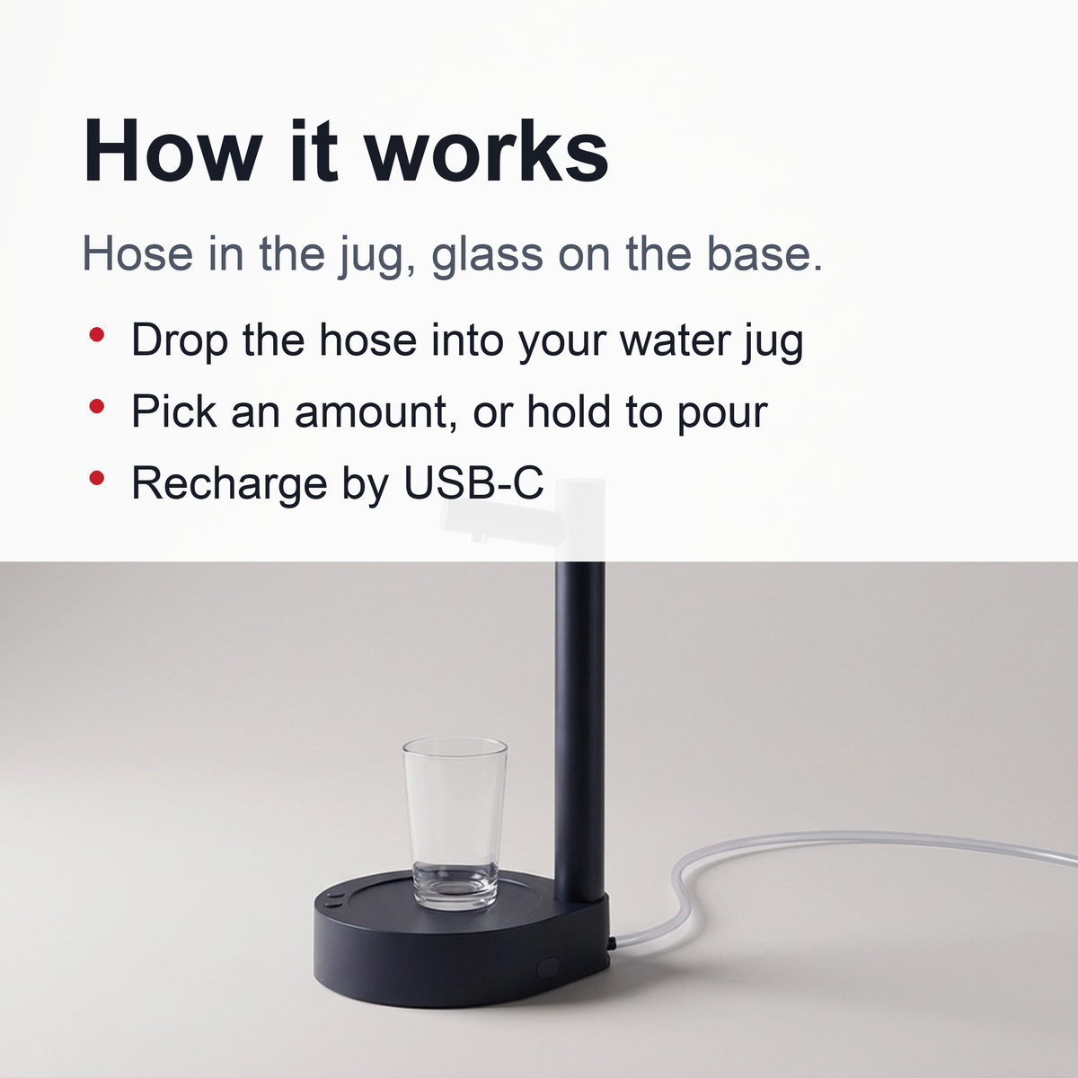 5 Gallon Water Dispenser – Countertop Electric Water Bottle Pump
