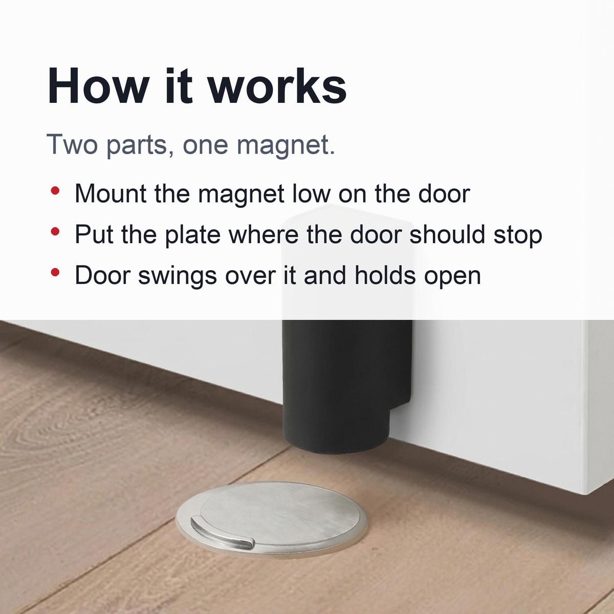 Magnetic Door Stopper & Wall Protector – Sleek Hidden Door Hardware That Silently Stops Impact and Elevates Home Aesthetics