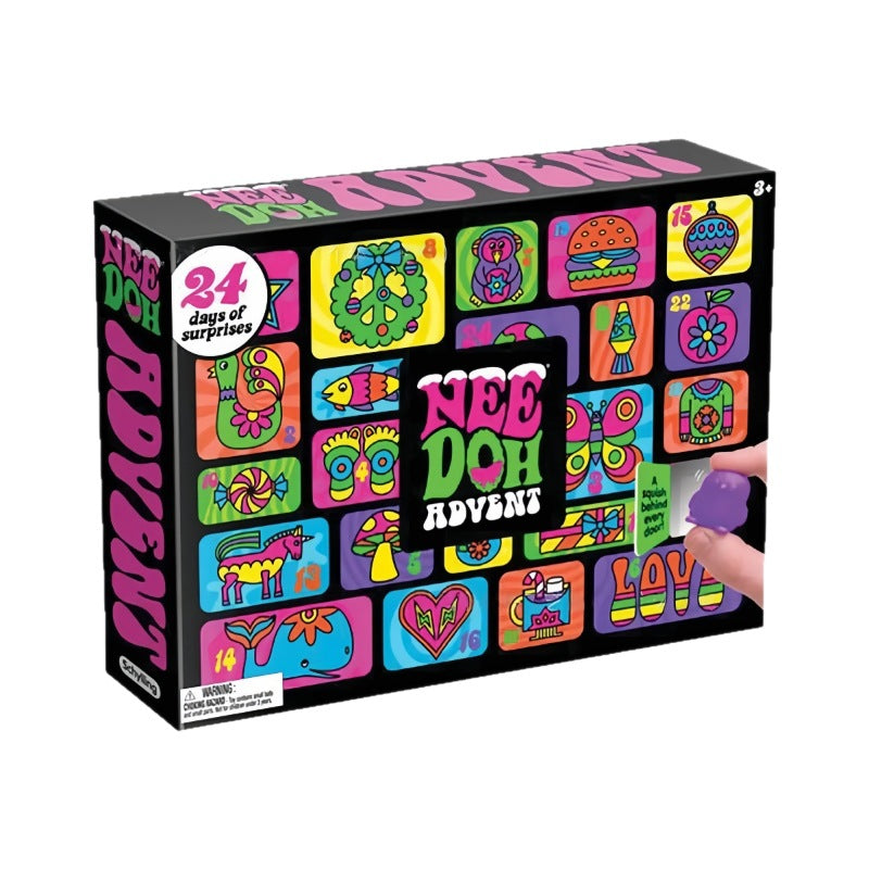 Advent calendar gift box with stress relief toy