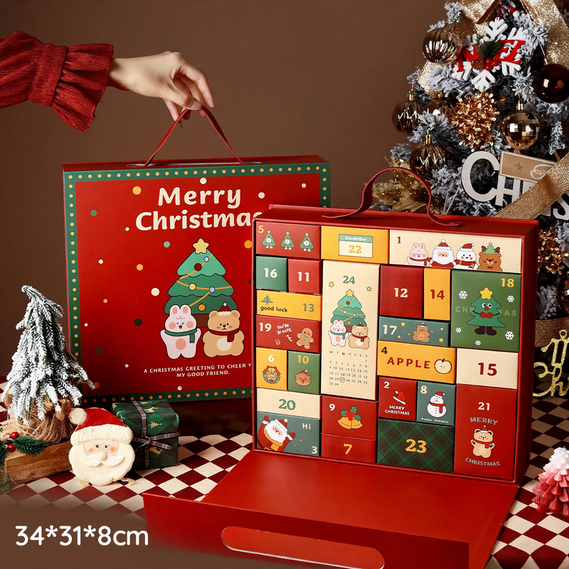 Christmas Advent Calendar Gift Box, 24 Compartments