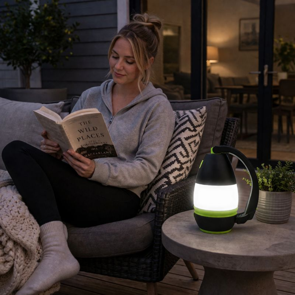 Rechargeable Camping Flashlight – 3-in-1 Multifunction LED Torch, Desk Light and Emergency Lamp with Built In Battery for Outdoor Survival