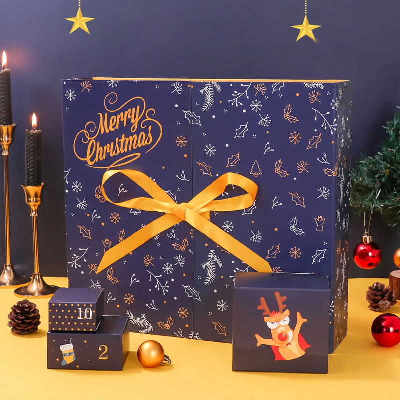 Christmas Advent Calendar Empty Box for Crafting