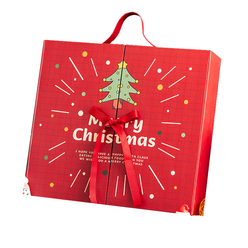 Christmas Advent Calendar Gift Box, 24 Compartments, Fabric