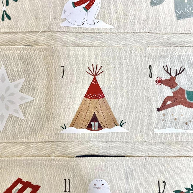 Personalizable fabric Advent calendar, 24 pockets