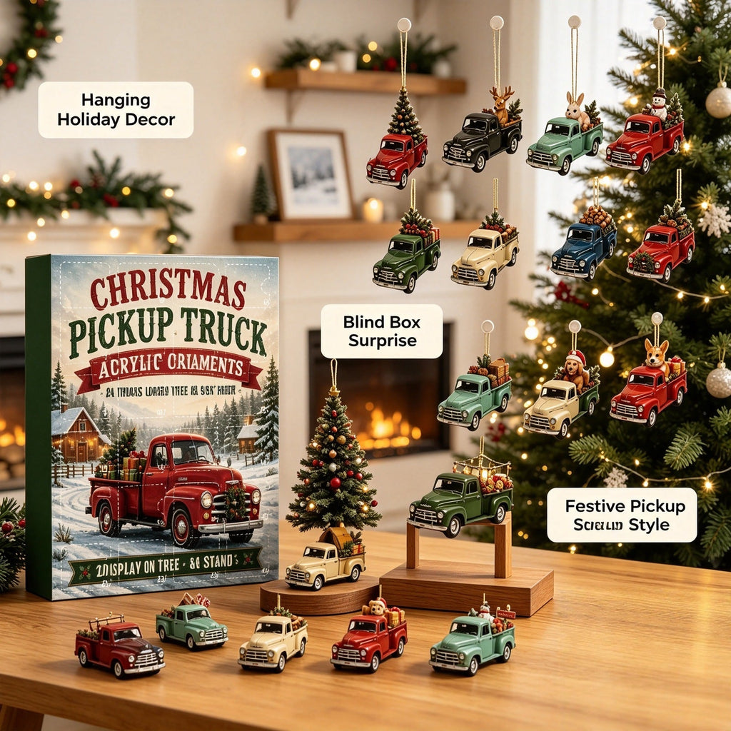 Retro Christmas Pickup Advent Calendar made of Acrylic