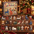 Advent calendar with medieval cat figures