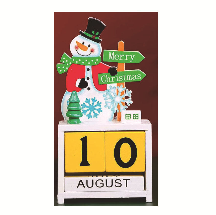 Decorative wooden Advent calendar for the table