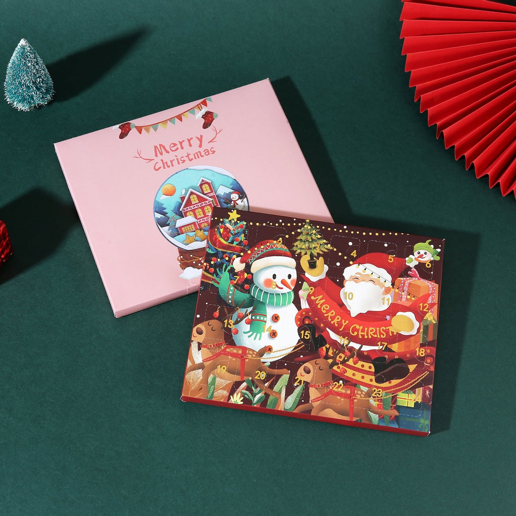 Christmas Advent Calendar with Jewelry Craft Set for Kids