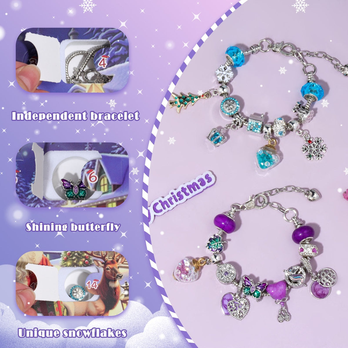 Christmas Advent Calendar with 24 Jewelry Surprises