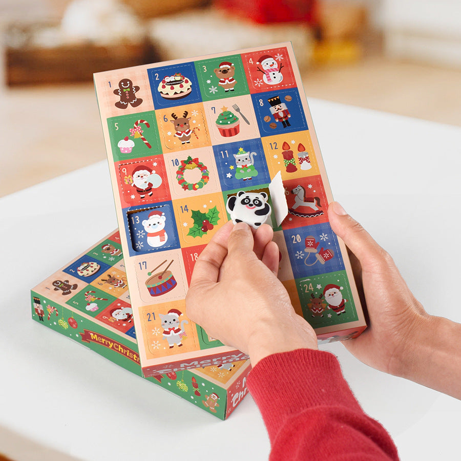 Empty 24-compartment Christmas box for Advent calendar