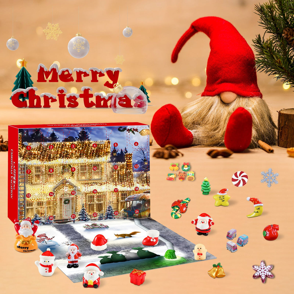 Advent calendar with 24 plush surprises