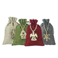 Christmas Advent Calendar Bags made of Linen, Set