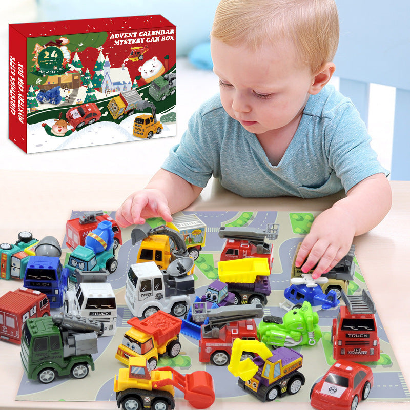 Christmas Advent Calendar with Toy Vehicles