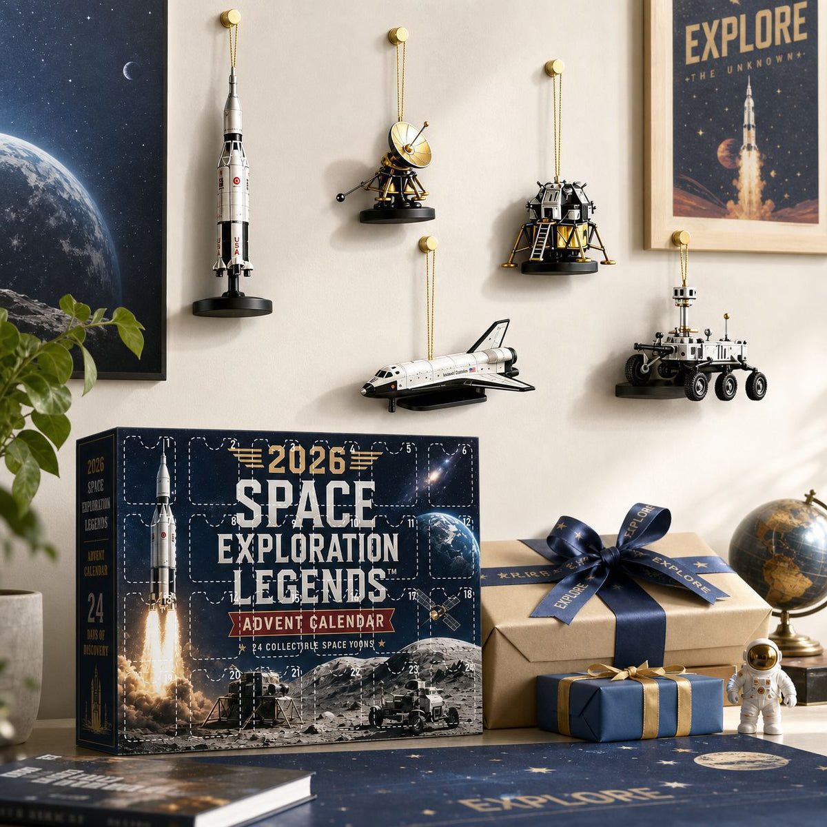 Advent calendar space exploration made of acrylic