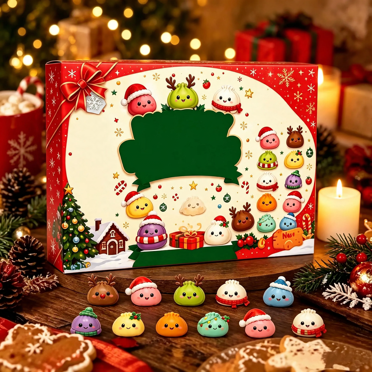 Christmas Advent Calendar with 24 Squeeze Toys