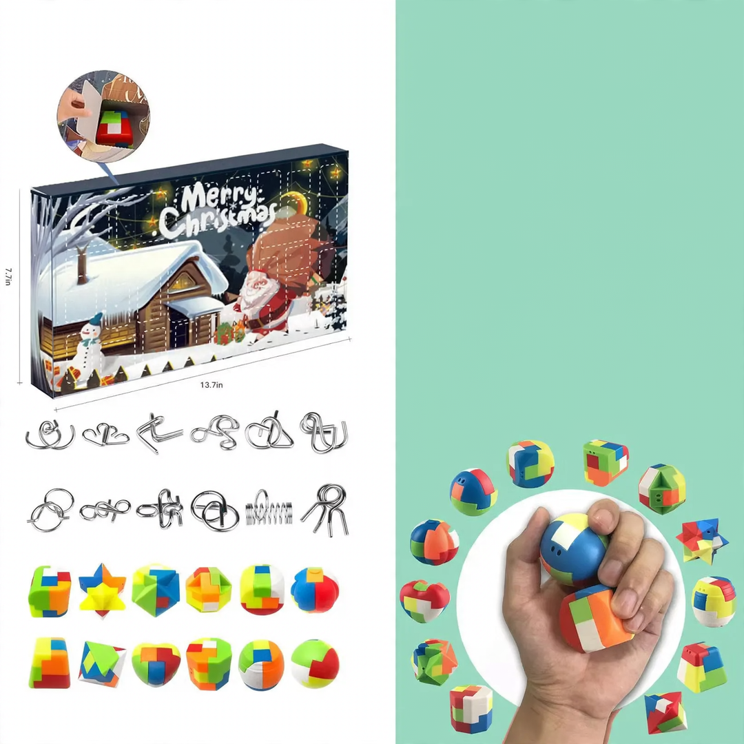 Christmas Advent Calendar with 24 Anti-Stress Toys