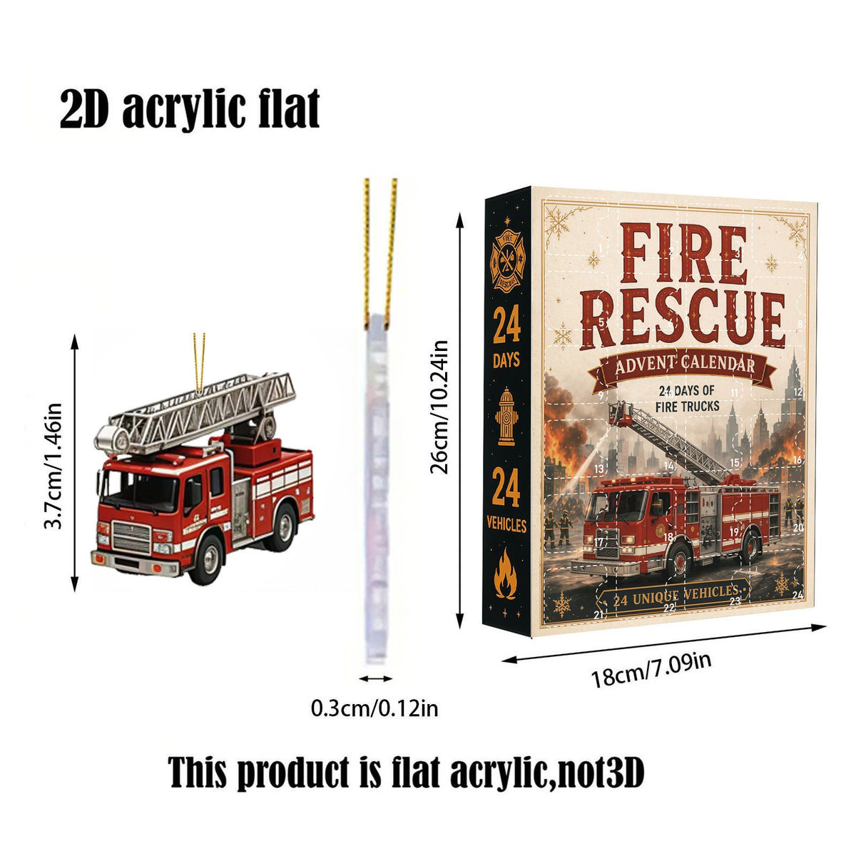 Christmas Advent Calendar with Vehicle Trailers