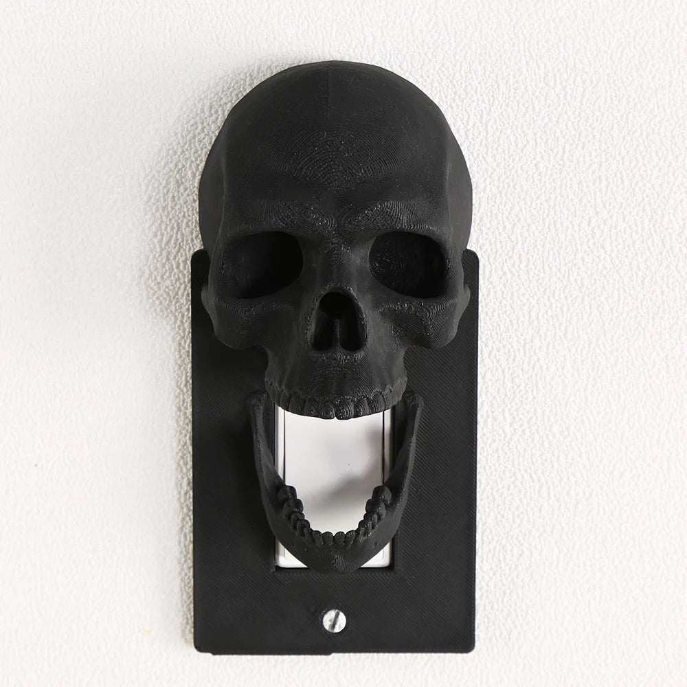Halloween Skull Switch Decorative Cover – 3D Gothic Wall Switch Plate Adds Dark Mystery to Bedroom, Bar, or Spa Decor