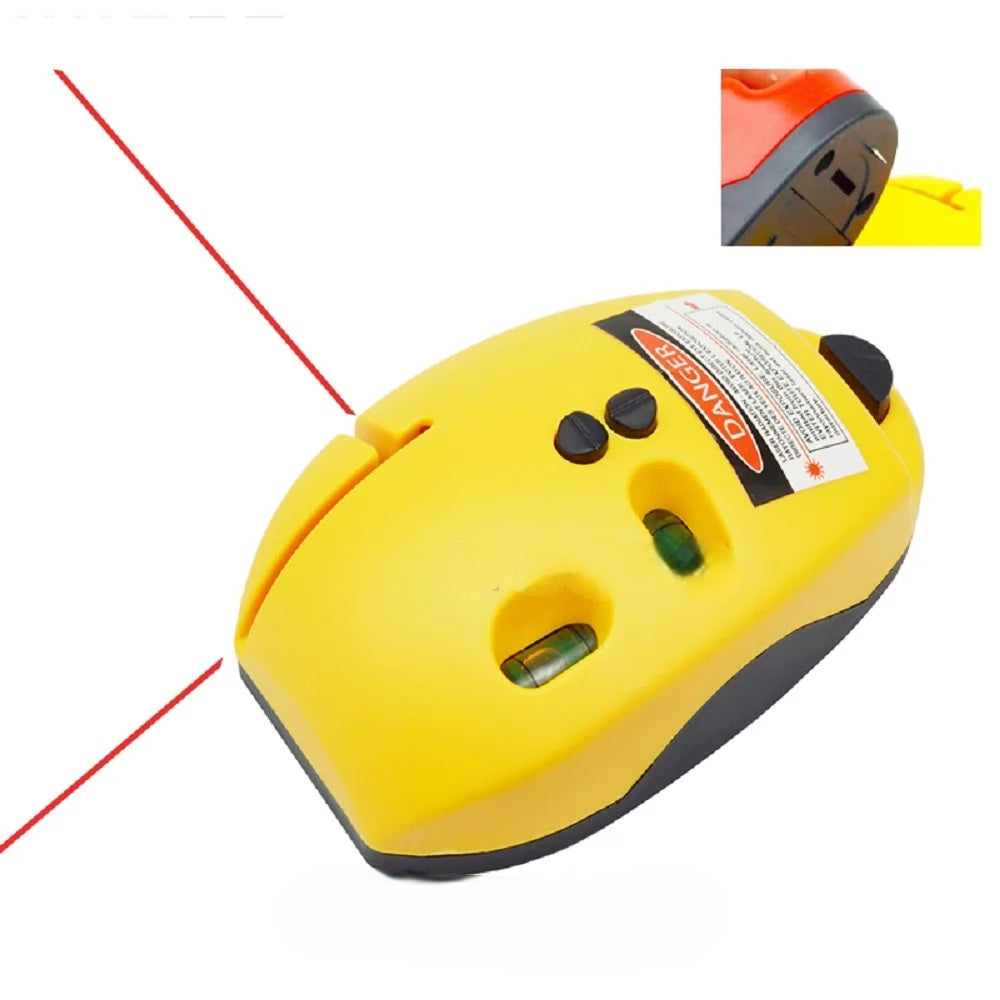 Infrared Laser Level Tool - Horizontal Vertical Line Measuring Device with Bubble Level, Professional Construction Tool for Precision Alignment