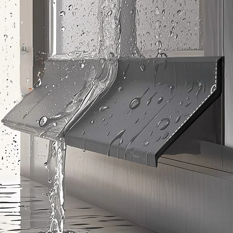 Aluminum Window Water Deflector – Rain Blocking Flashing Board Waterproof Edge Seal Strip for Home Windows, Preventing Rain Leakage and Water Damage
