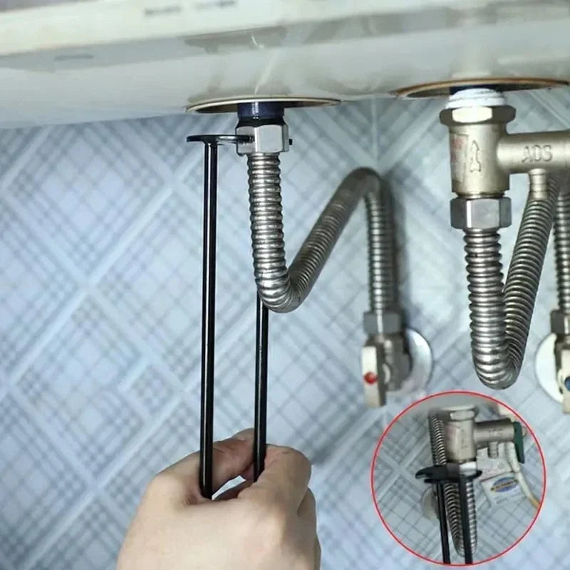 Basin Wrench – Multi-Purpose Plumbing Wrench, Four-Claw Hexagon Sink Faucet Wrench & Repair Tool for Household Pipe Fixes