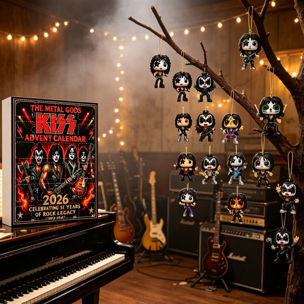 Kiss Band Christmas Advent Calendar with Acrylic Ornaments