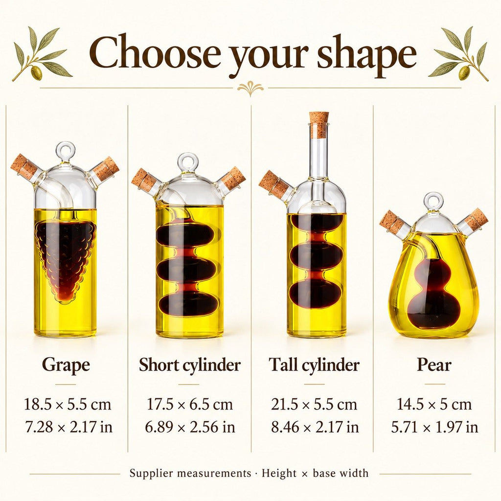 Double Drizzle Glass Seasoning Bottle