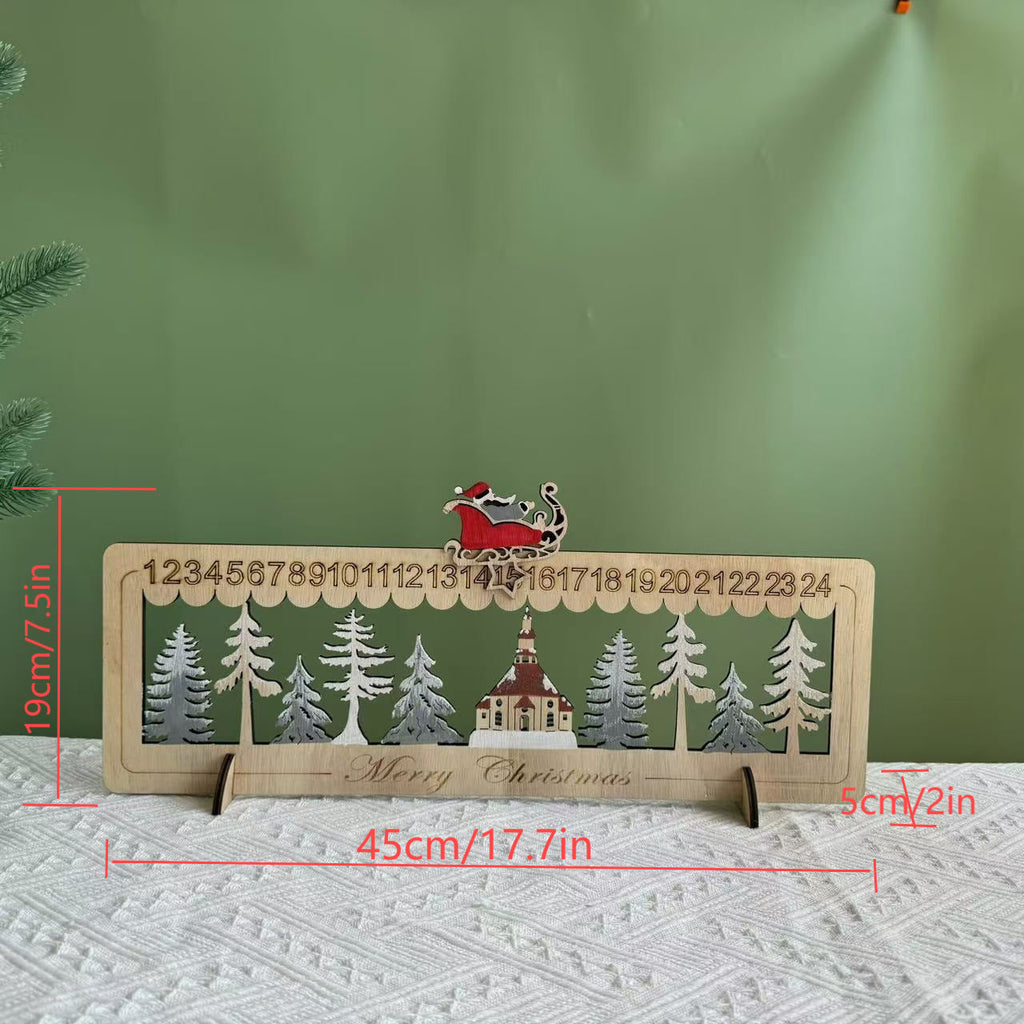 Wooden Christmas countdown calendar