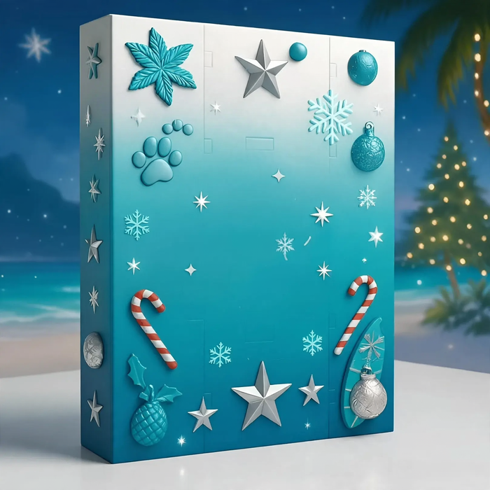 Christmas Advent Calendar Box, Acrylic, 26x18x3cm