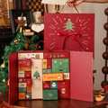 Christmas Advent Calendar Gift Box, 24 Compartments, Fabric
