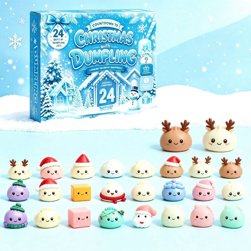 Christmas Advent Calendar with Slow-Rebound Toy