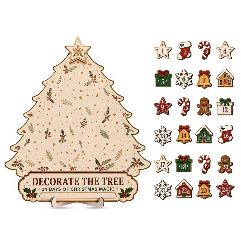 DIY wooden Advent calendar for hanging