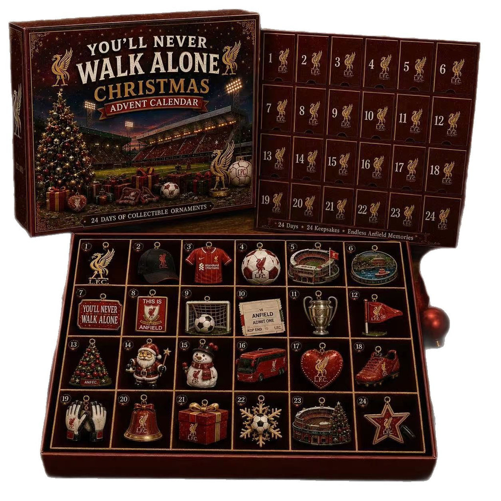 Advent calendar for soccer fans, acrylic display