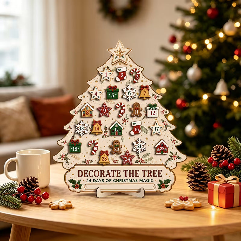 DIY wooden Advent calendar for hanging