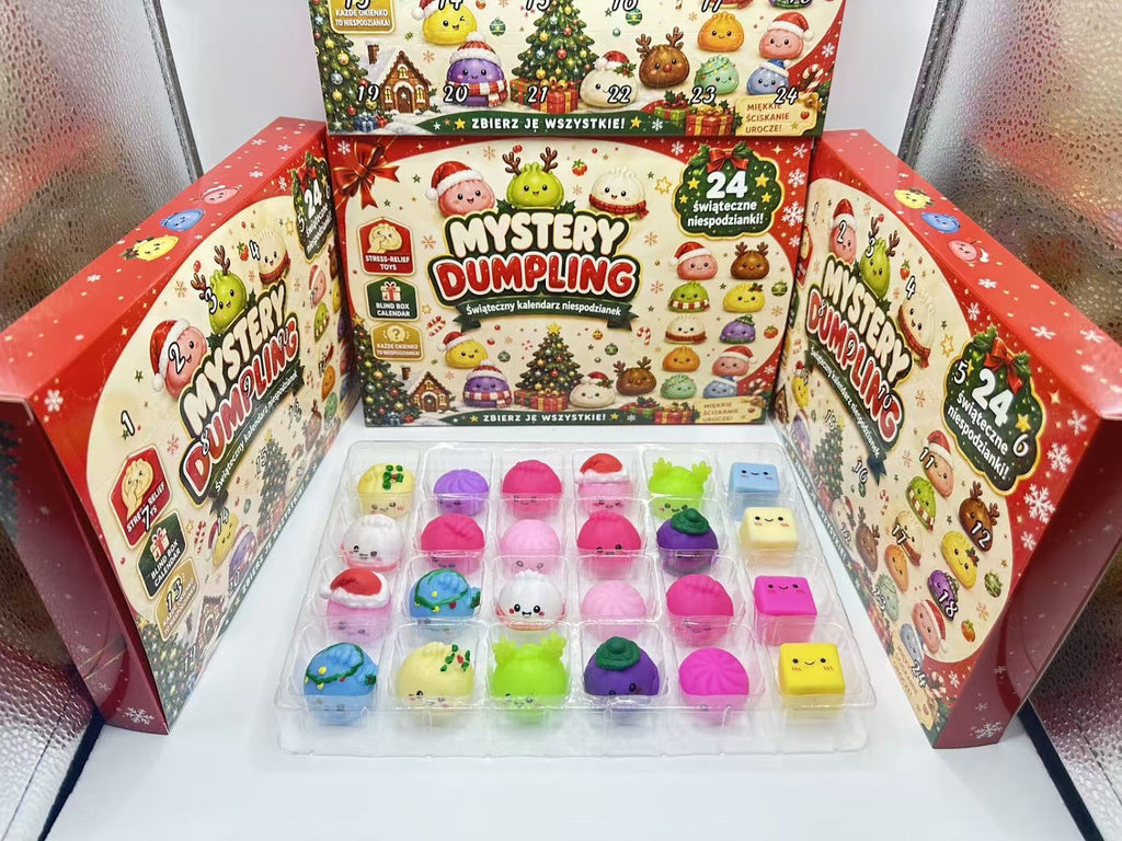 Christmas Advent Calendar with 24 Squeeze Figures