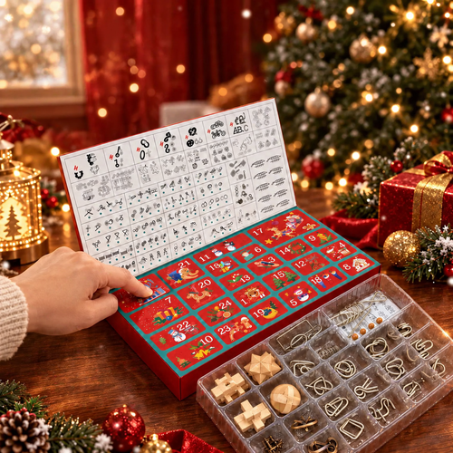 24-piece Advent calendar set with patience games