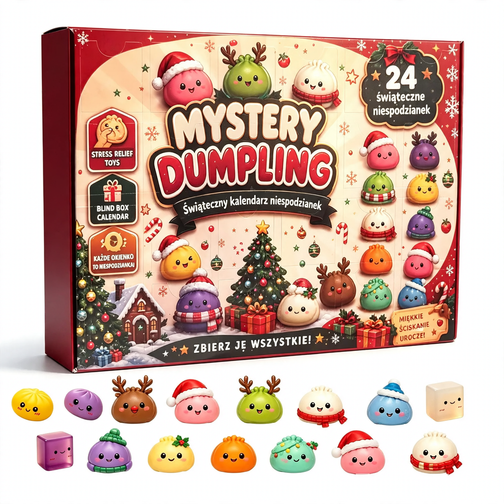 Christmas Advent calendar with 24 squishy figures