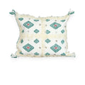 Emerald Diamond Moroccan Berber Wool Pillow – Khenifra Bridal | 12×12 in