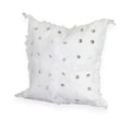 White Handira Moroccan Berber Wool Pillow – Khenifra Bridal | 12×12 in