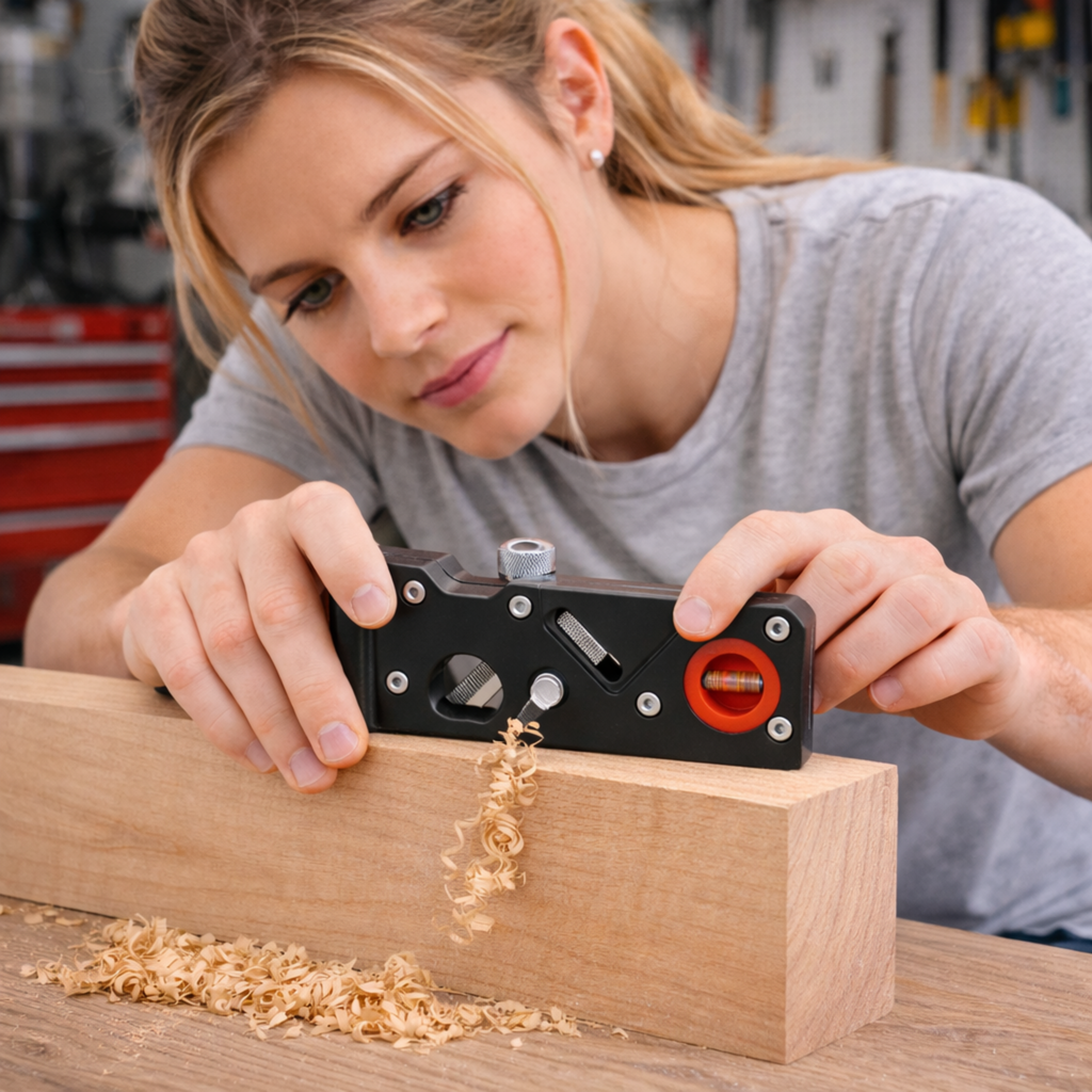 Woodworking Chamfer Plane Hand Planer – Manual Edge Corner Trimming Tool for Carpentry Finishing Projects