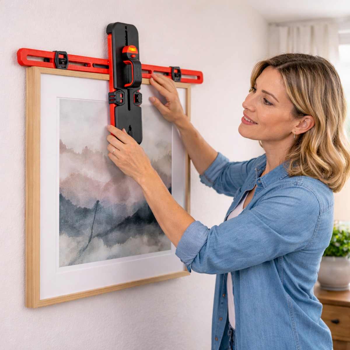 Picture Hanging Leveling Tool Kit – Frame Hardware Positioning Tool with Calibration for Precise Wall Mounting